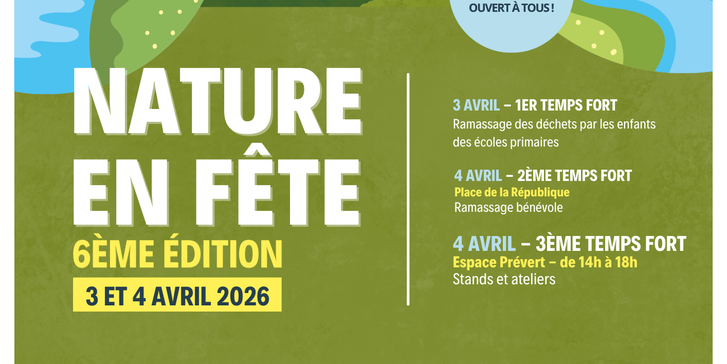 Affiche Annonce Évènement Fête de la Nature Illustré Vert Bleu(3)