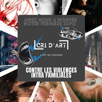 Affiche événement forum des associations collage photo moderne blanc orange noir
