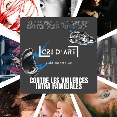 Affiche événement forum des associations collage photo moderne blanc orange noir
