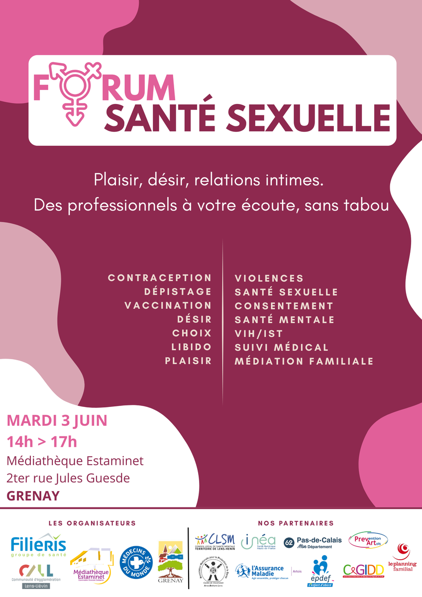 Affiche forum santé sexuelle Grenay 2025 (1)