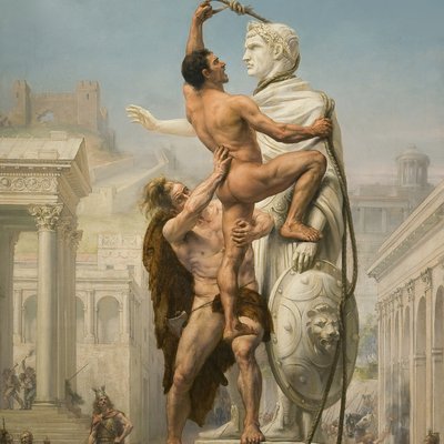 Joseph-Noël Sylvestre, Le sac de Rome en 410 par les Barbares, 1890 © Musée Paul Valéry, Sète