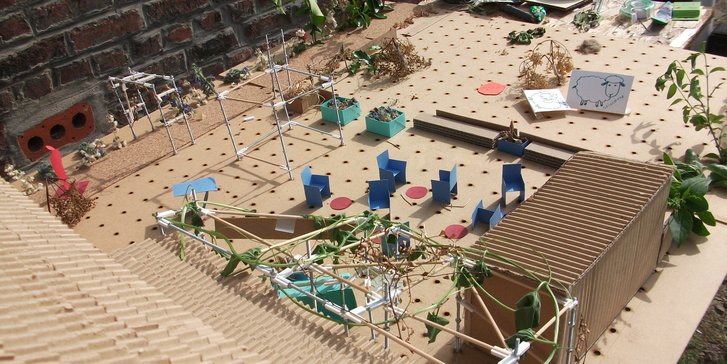 Maquette des espaces communs cité D'Orient à Harnes